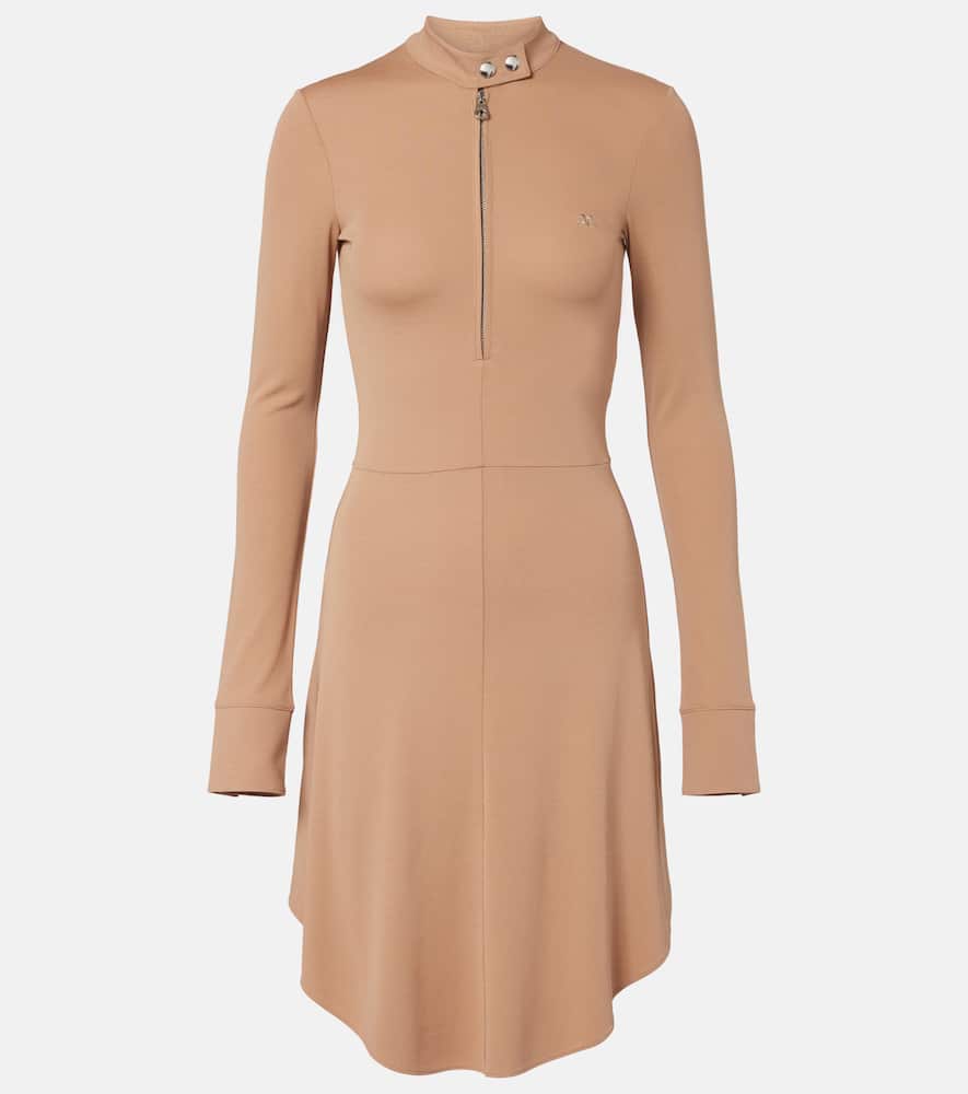 Courrèges Biker crêpe jersey minidress