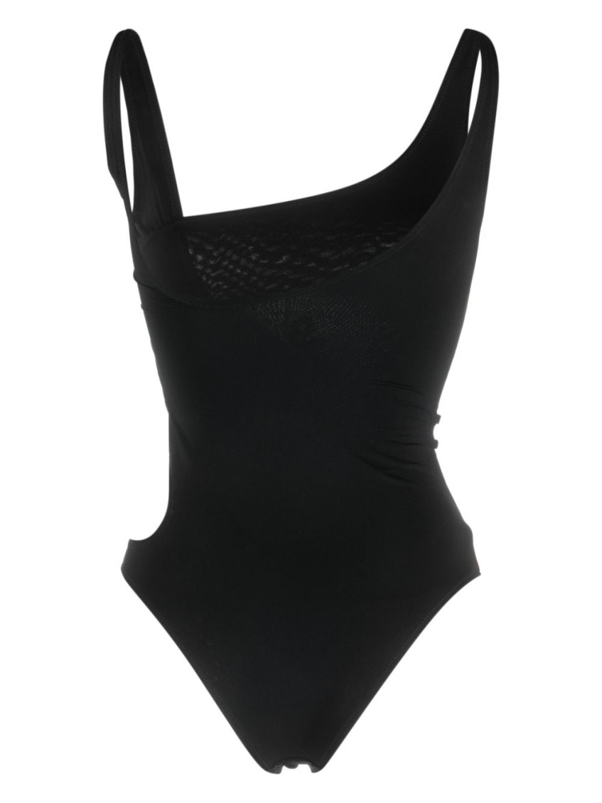 Cut-out high-cut swimsuit - Black