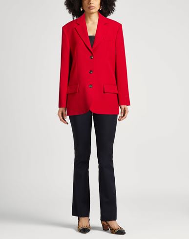 Woman Blazer Red Size 2 Polyester, Viscose, Elastane