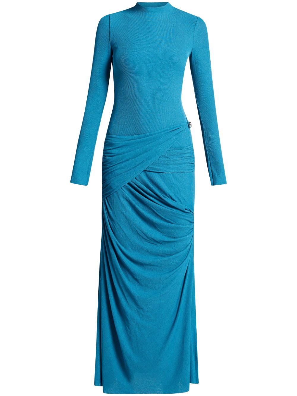 Draped maxi dress - Blue