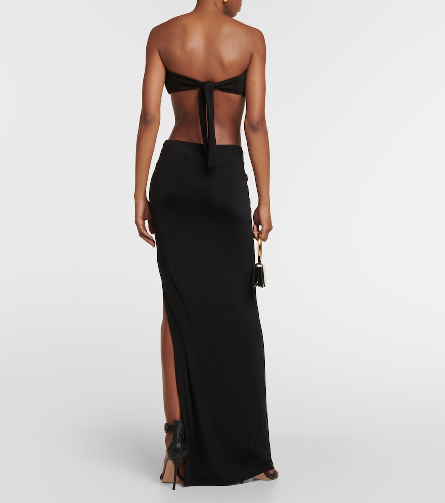 Long Carve cutout jersey maxi dress