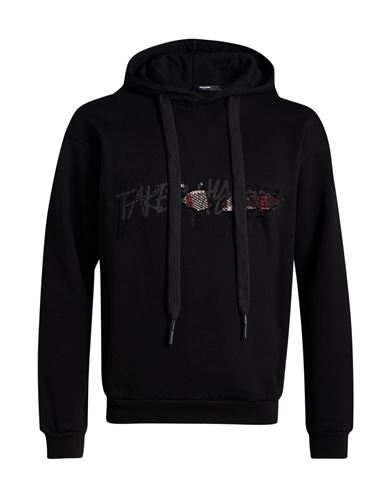 Man Sweatshirt Black Size L Cotton