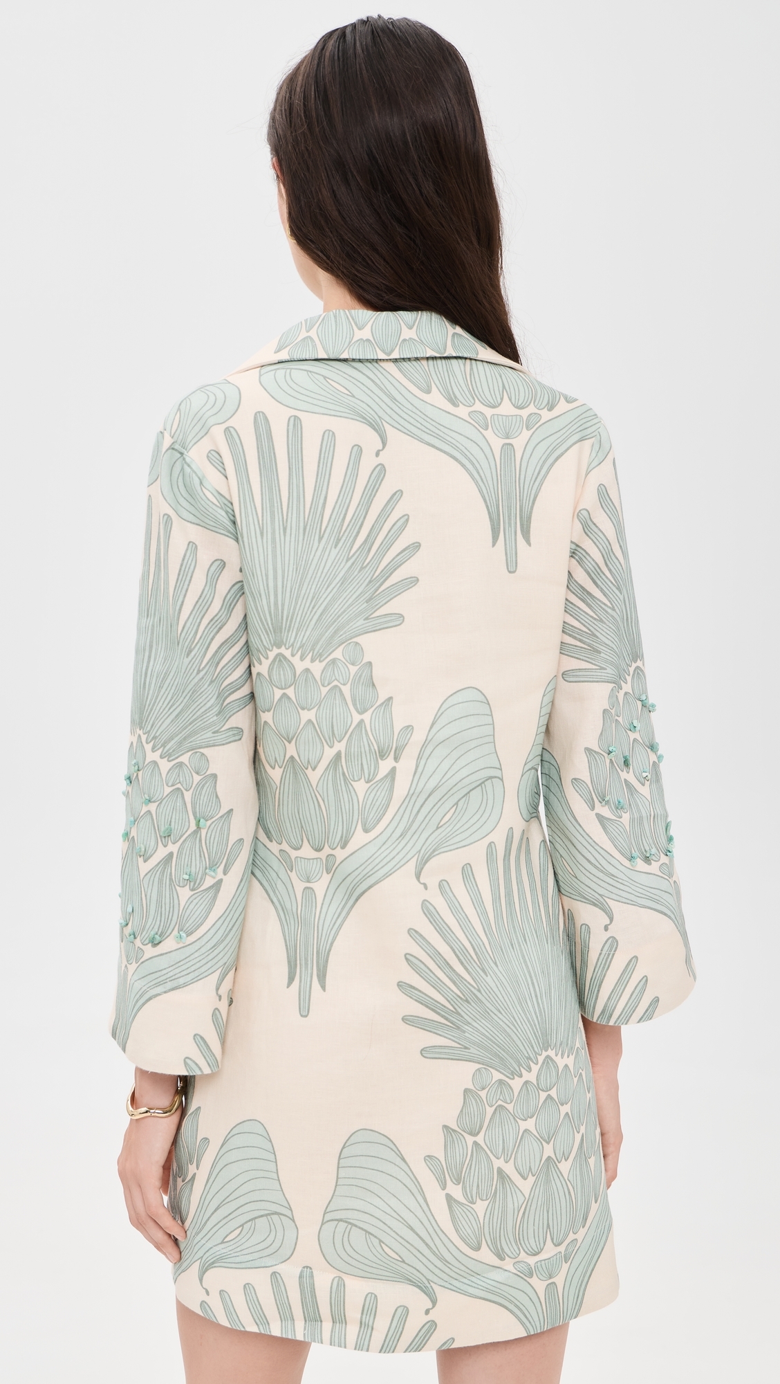 Aziza Mia Embroidered Mini Tunic Mint Mosaique