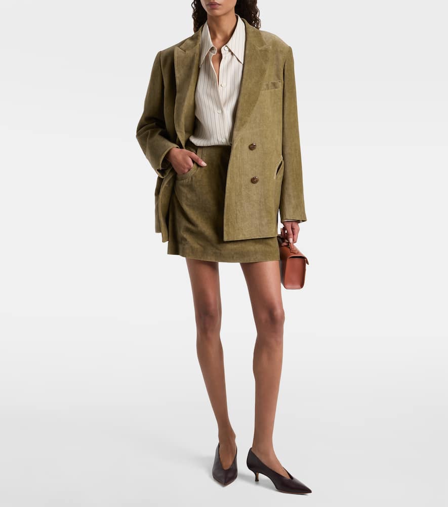 Blazé Milano Coci high-rise cotton velvet miniskirt