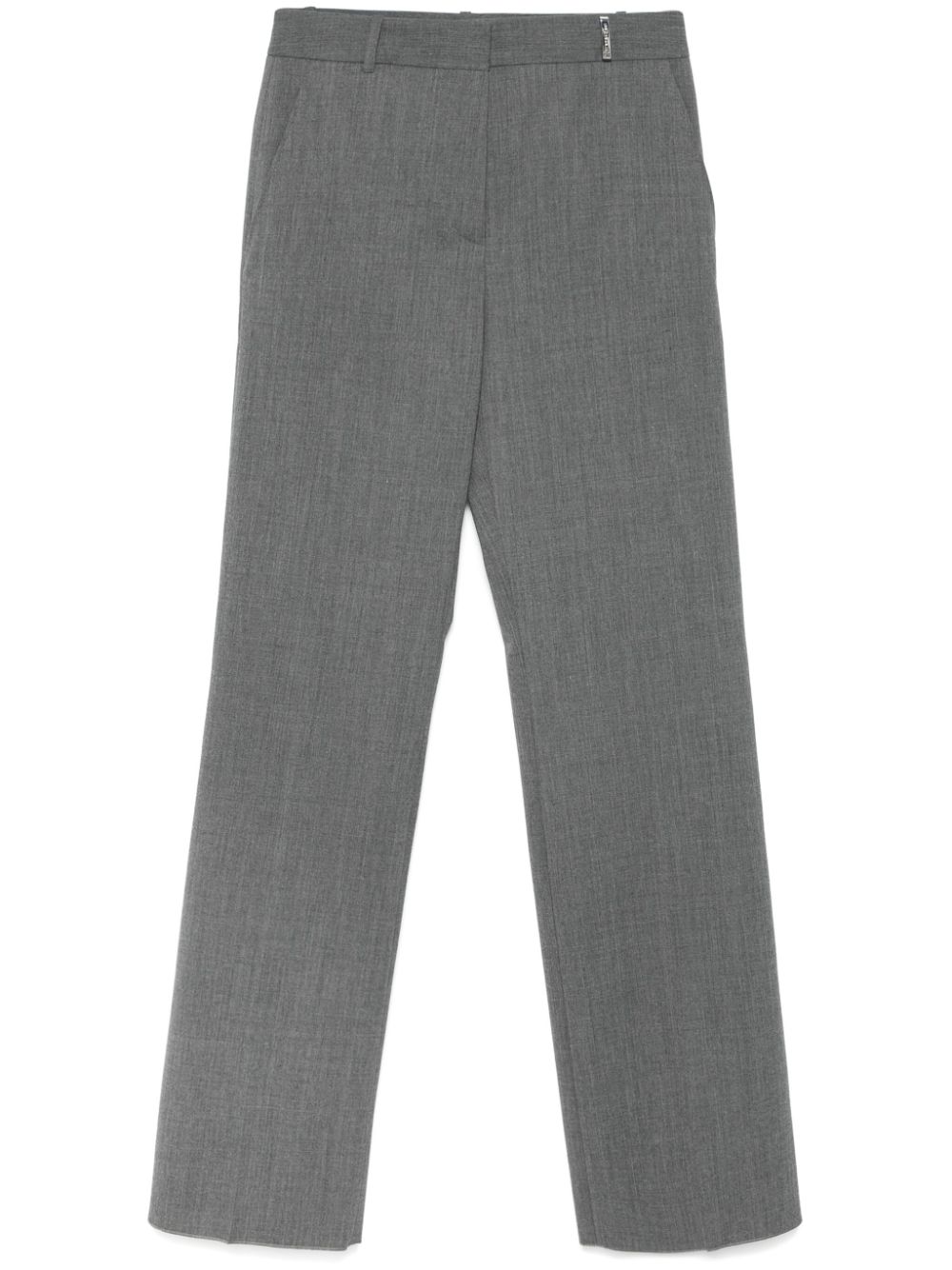 Logo-debossed trousers - Grey