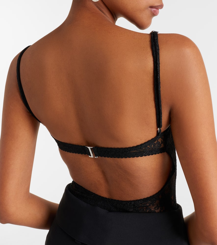 Floral lace bodysuit