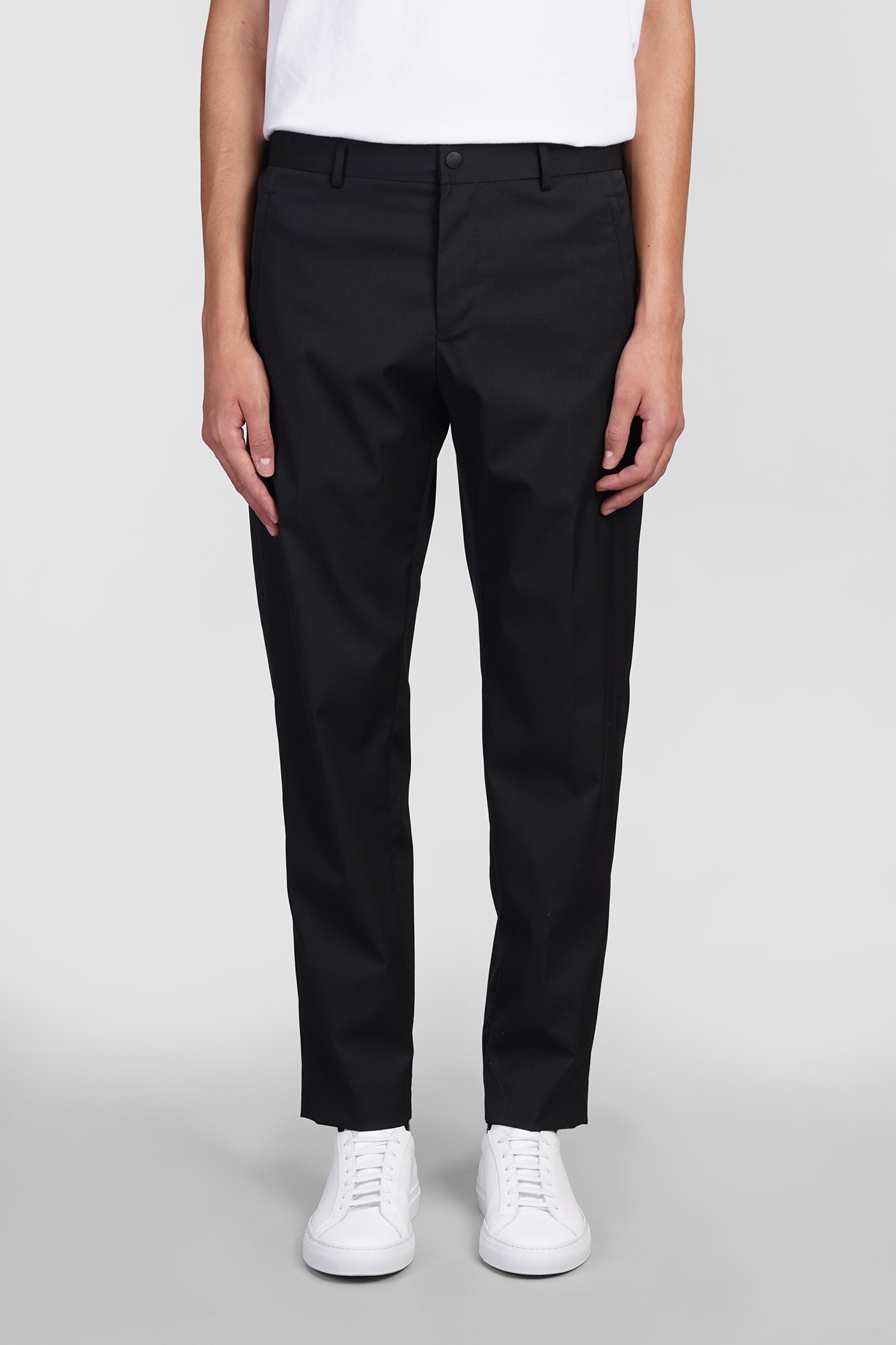 Twill-weave trousers - Black
