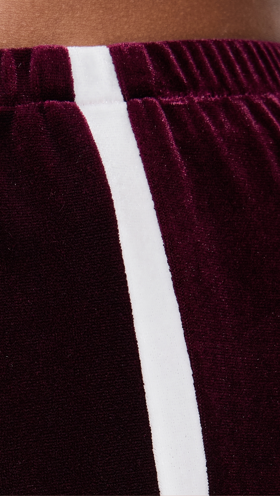 Paige Velvet Pants Wine/Ivory Stripe