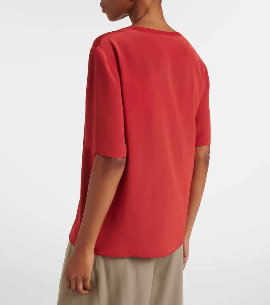 Rubin silk crêpe top