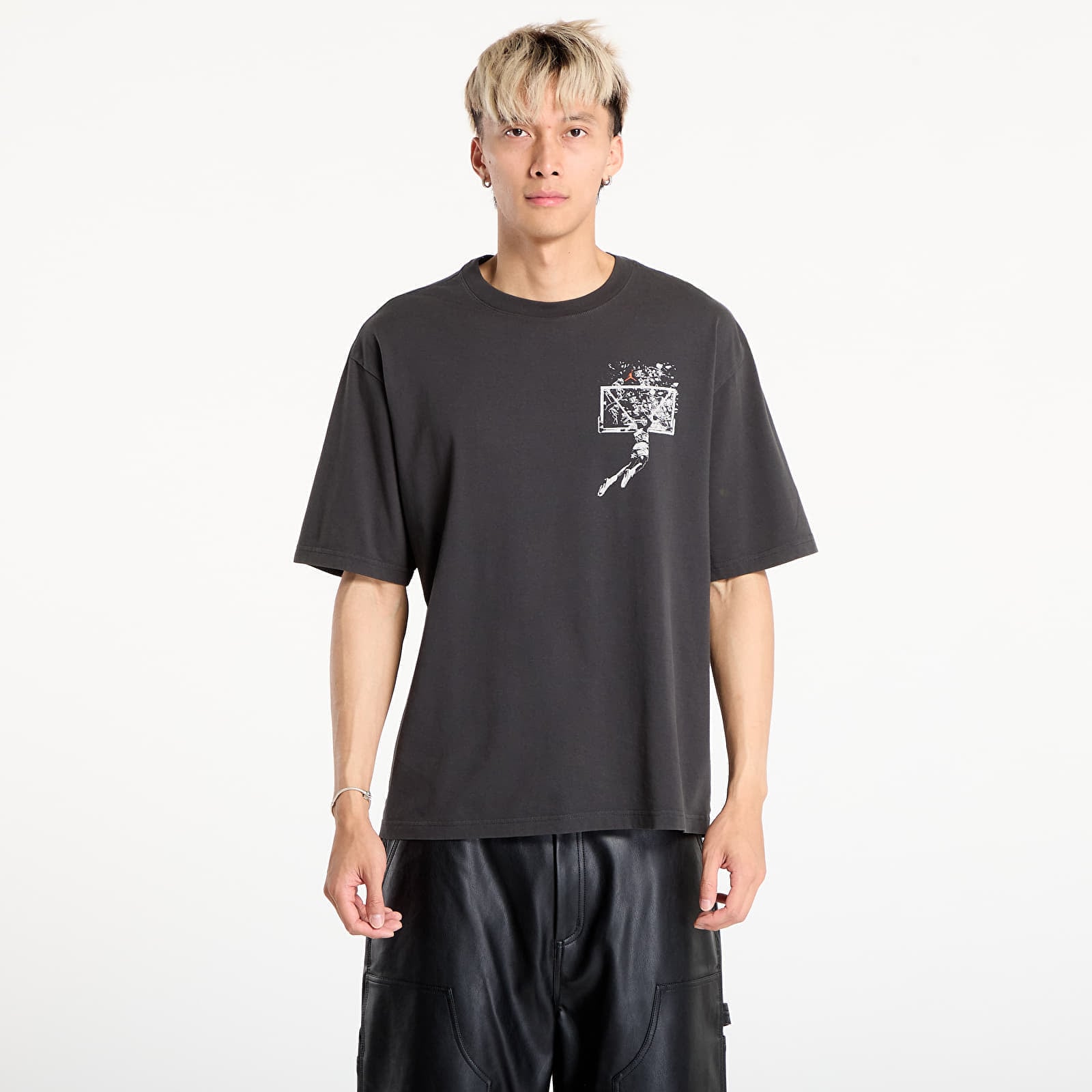T-shirt Jordan Brooklyn Men's Oversized Graphic T-Shirt Off Noir/ Sai