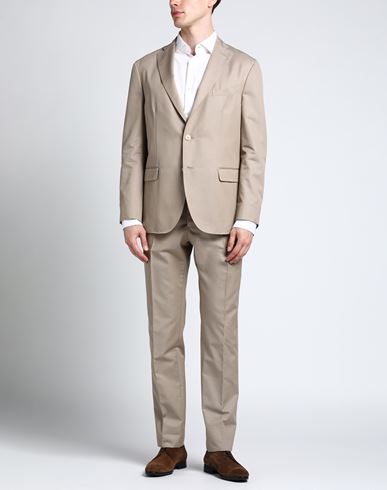 Man Suit Beige Size 46 Wool, Cotton