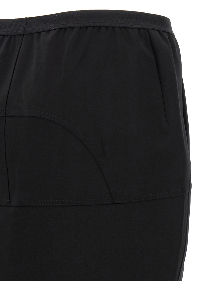 Black Soft Pillar Long skirt