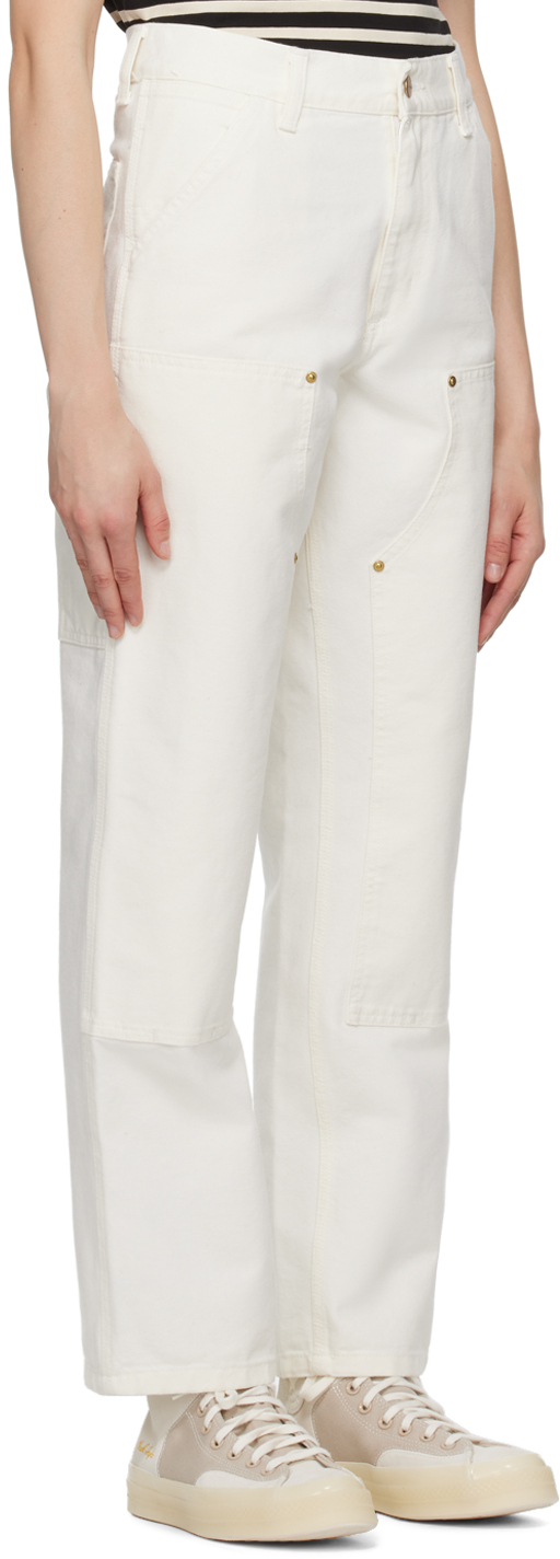 Carhartt Work In Progress White Double Knee Trousers