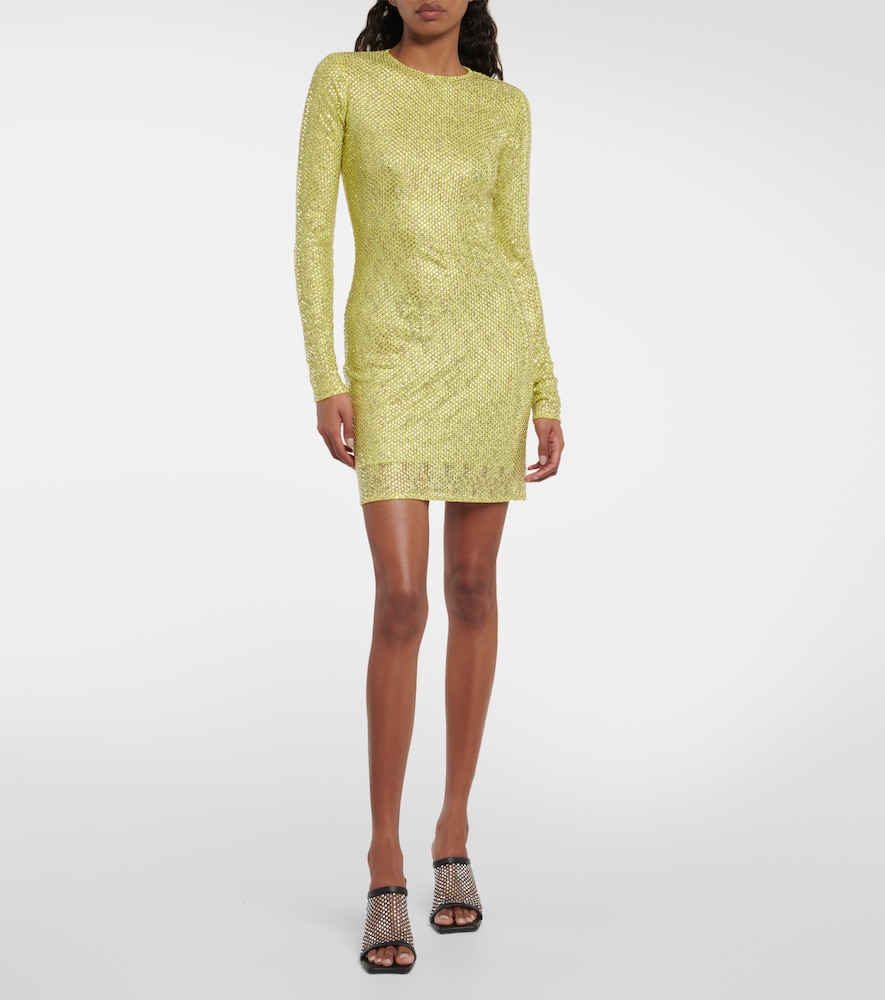 Crystal-embellished minidress