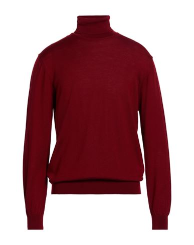 Man Turtleneck Brick Size 44 Merino Wool