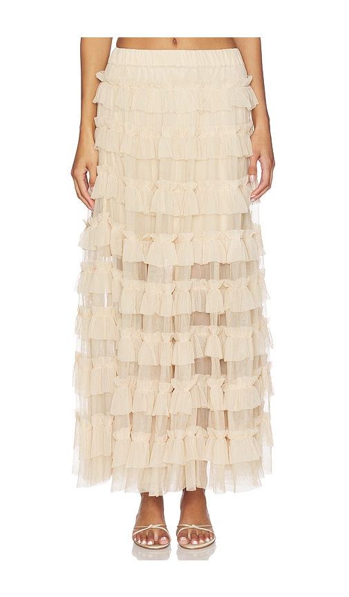 ALLSAINTS Aude Ruffle Skirt in Nude. - 10 also , 2, 4