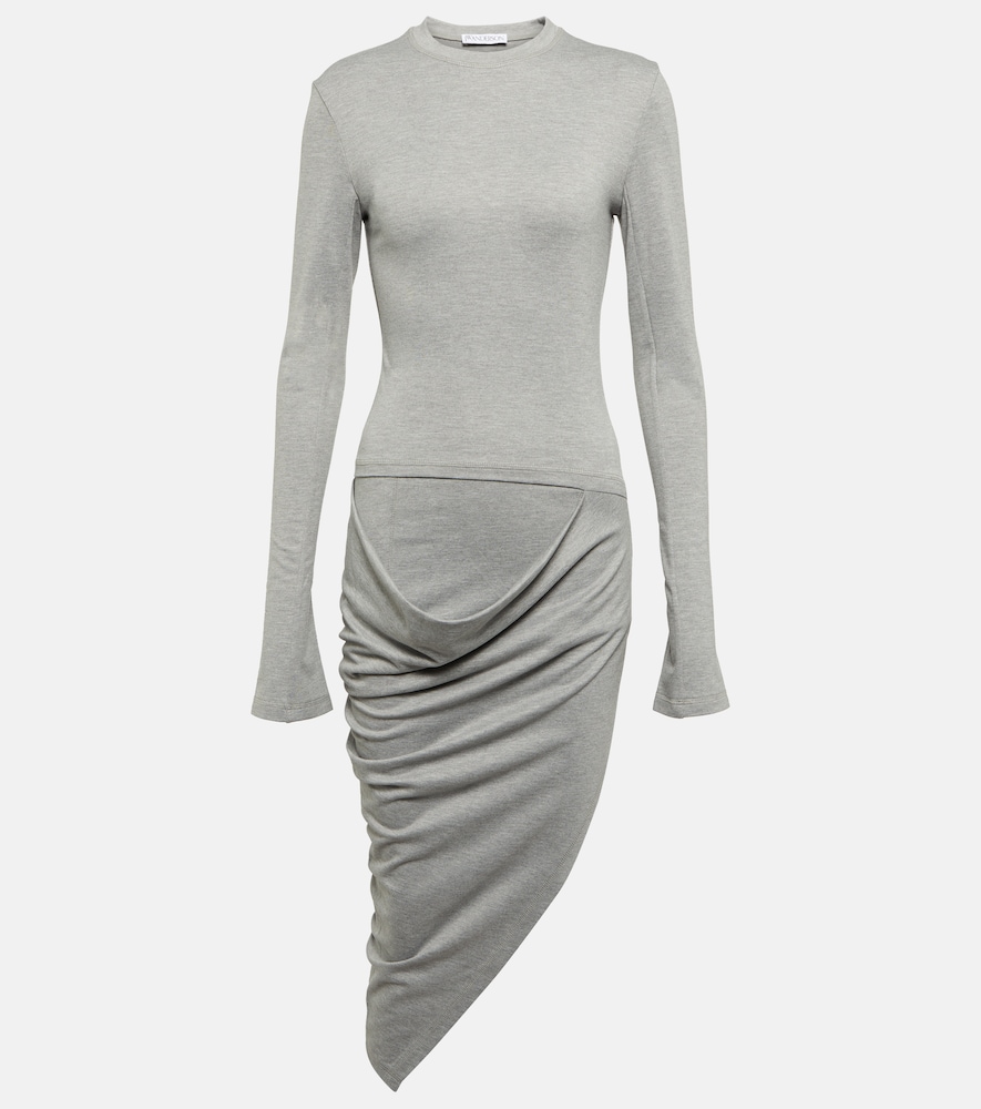 Cutout jersey midi dress