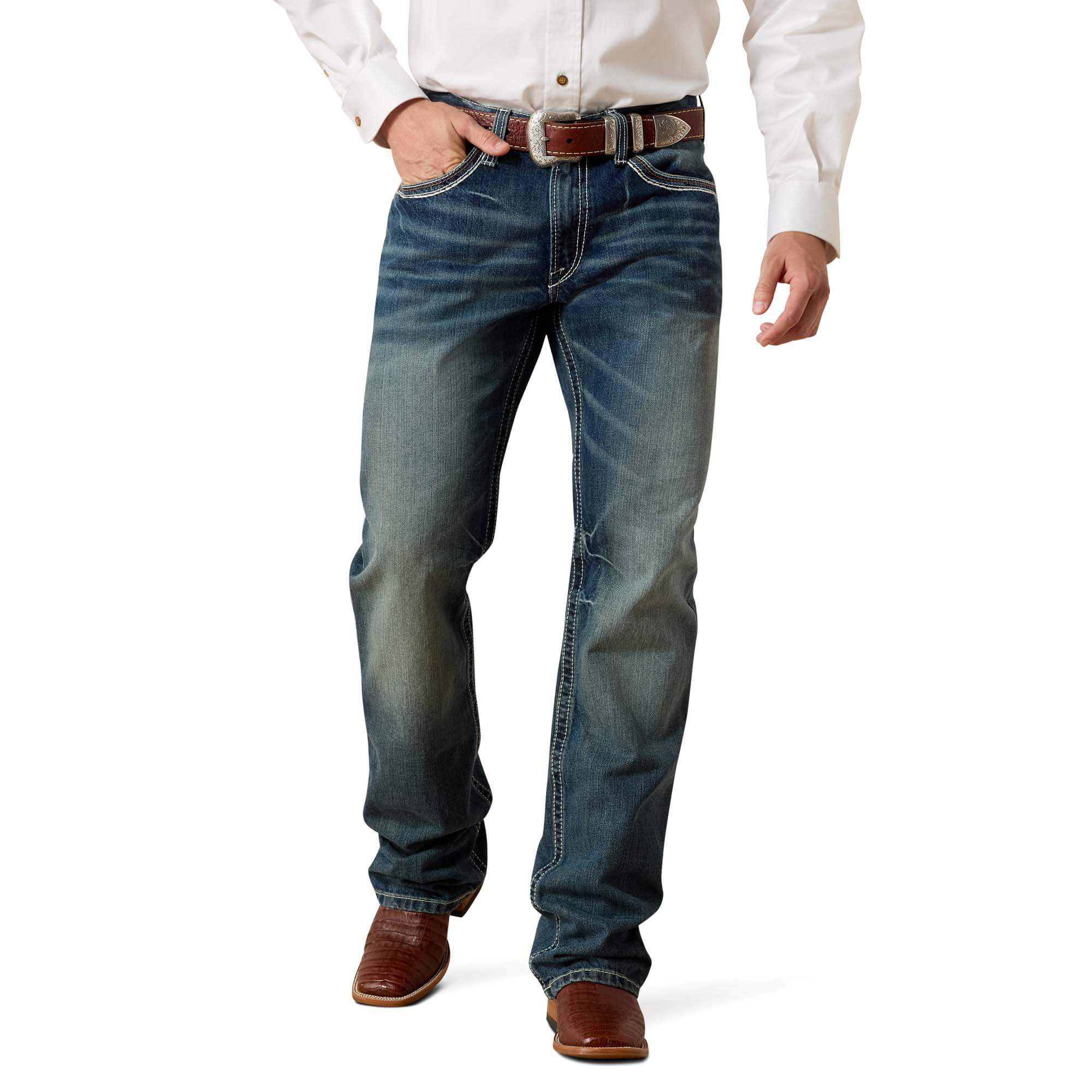 Men's M4 Coltrane Boot Cut Jeans in Durango Cotton, Size 31 36, by Ariat