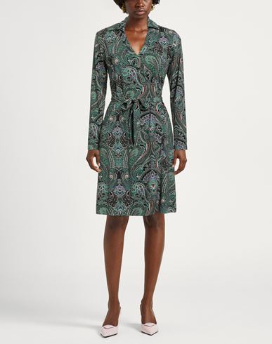 Woman Mini dress Dark green Size 12 Polyamide, Elastane