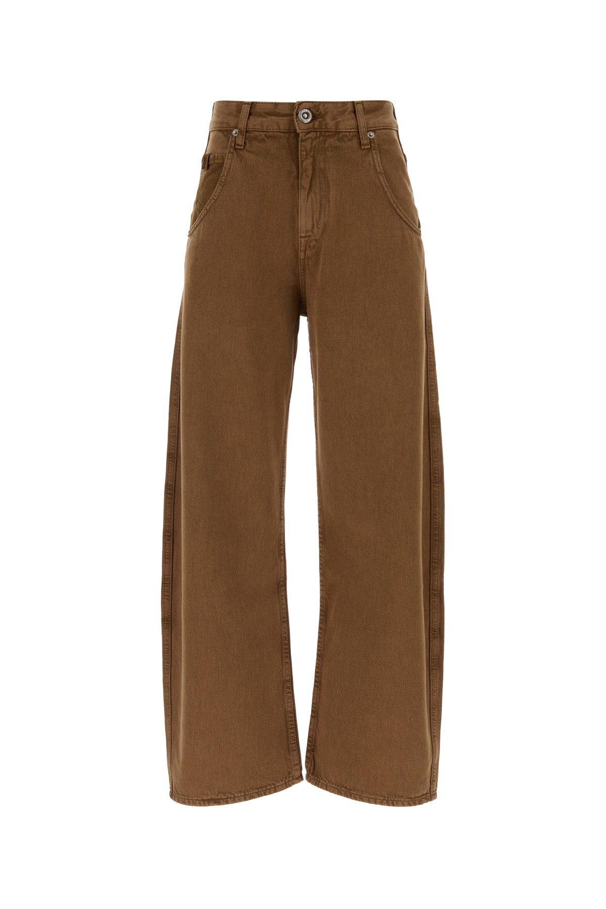 Five-Pocket Denim Jeans — Brown