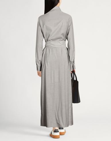 Woman Maxi dress Grey Size 2 Wool, Viscose, Elastane