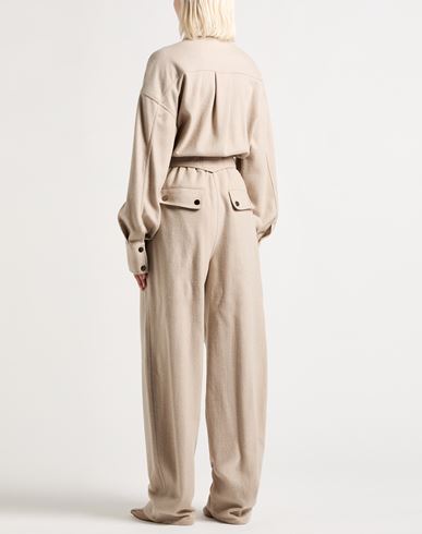 Woman Jumpsuit Beige Size 2 Wool