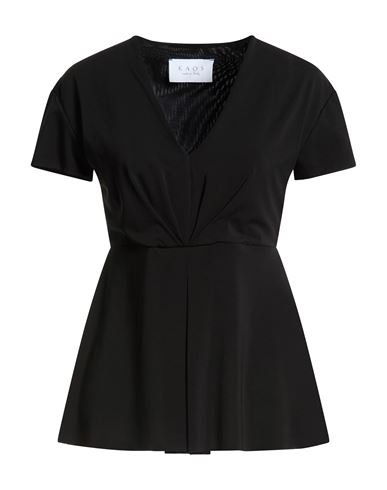 Woman Top Black Size 2 Acetate, Polyamide, Elastane