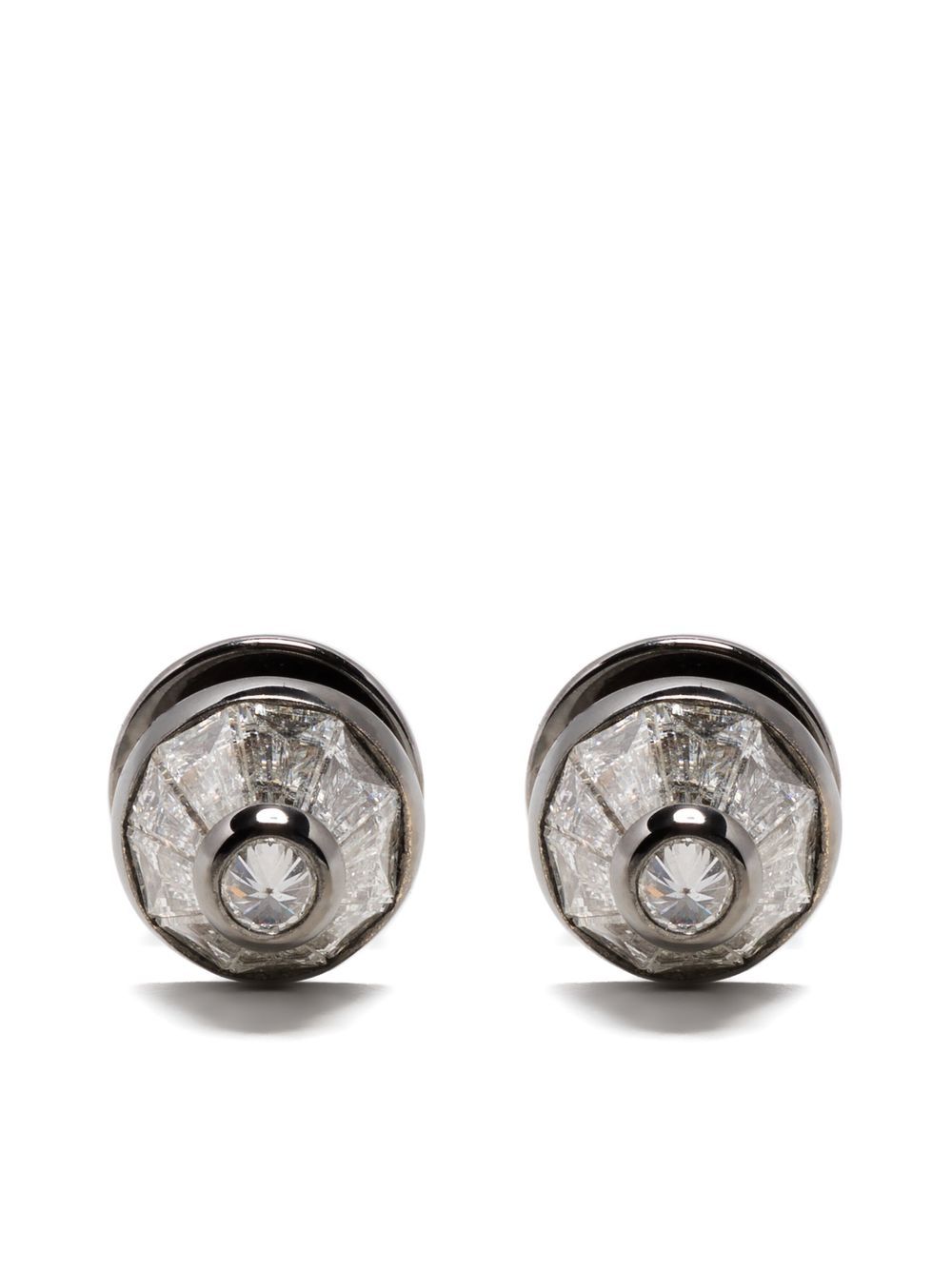 18kt white gold Energy diamond stud earrings - Silver