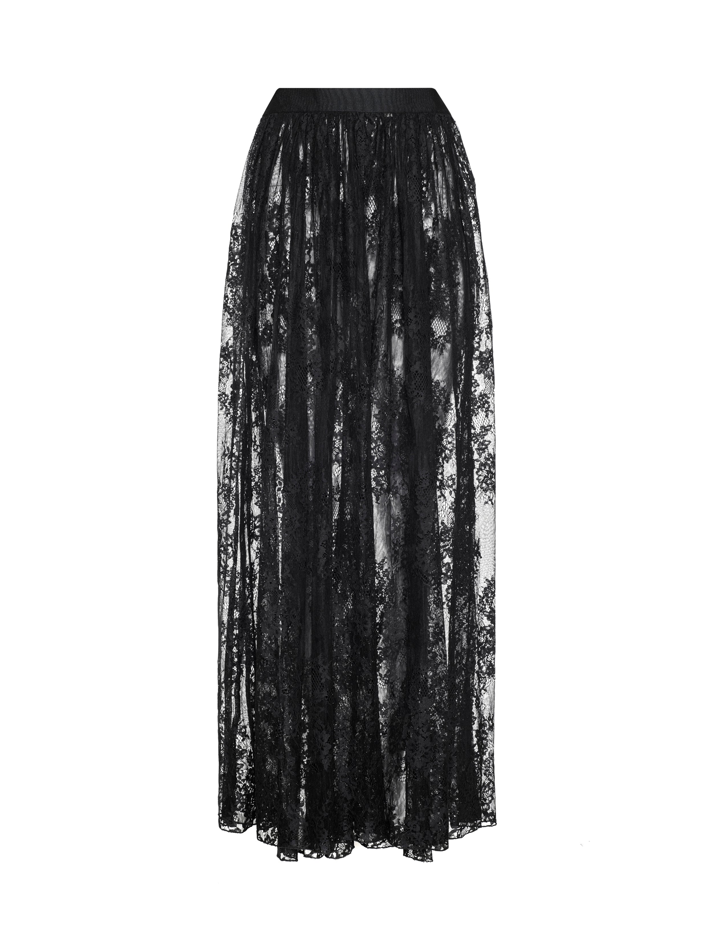 Alona Lace Maxi Skirt In Black