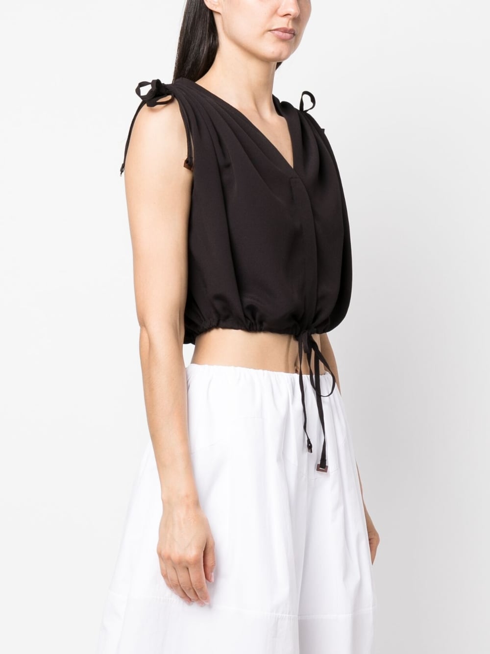 Véronique Leroy Silk Crepe Gather Top