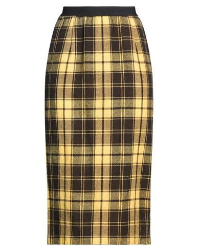 Pièce. Piece Of White Woman Midi skirt Yellow Size 4 Wool