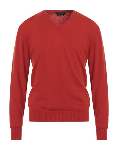 Daniele Fiesoli Man Sweater Rust Size L Wool, Cashmere