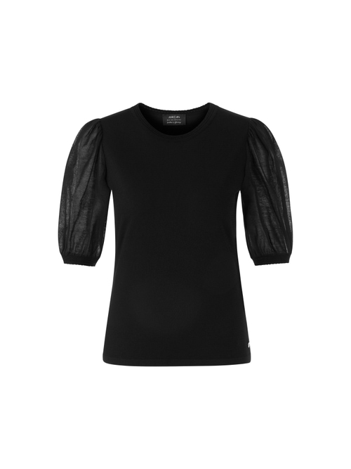 Marc Cain ‘Knitted in Germany’ half-sleeve jumper, black, 36 N