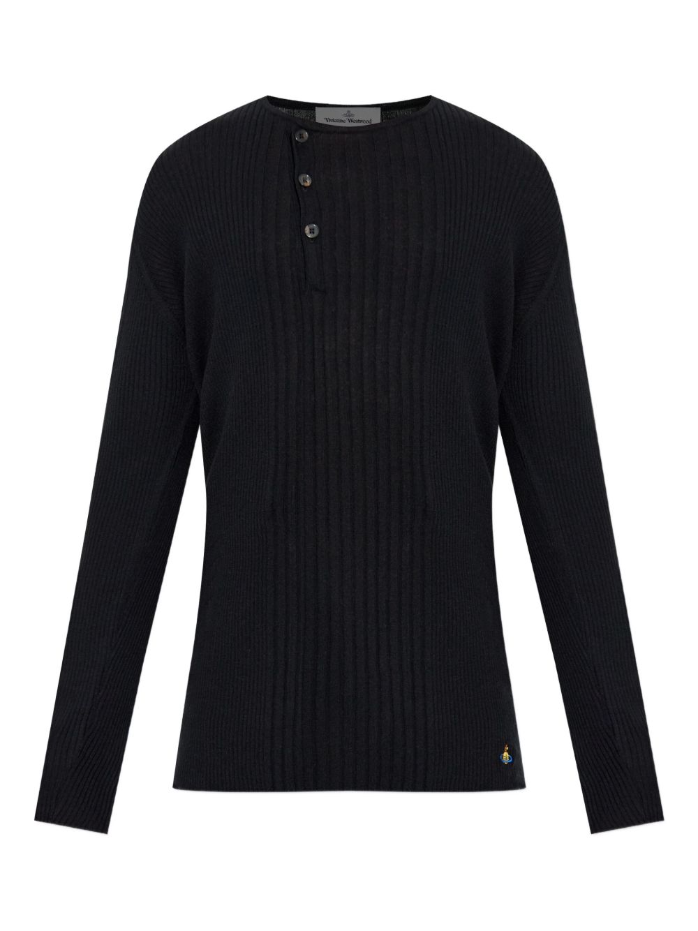 Ribbed-knit jumper - Black