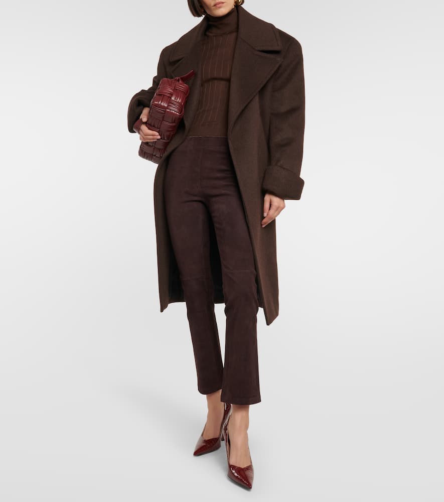 JP Twenty mid-rise bootcut suede pants