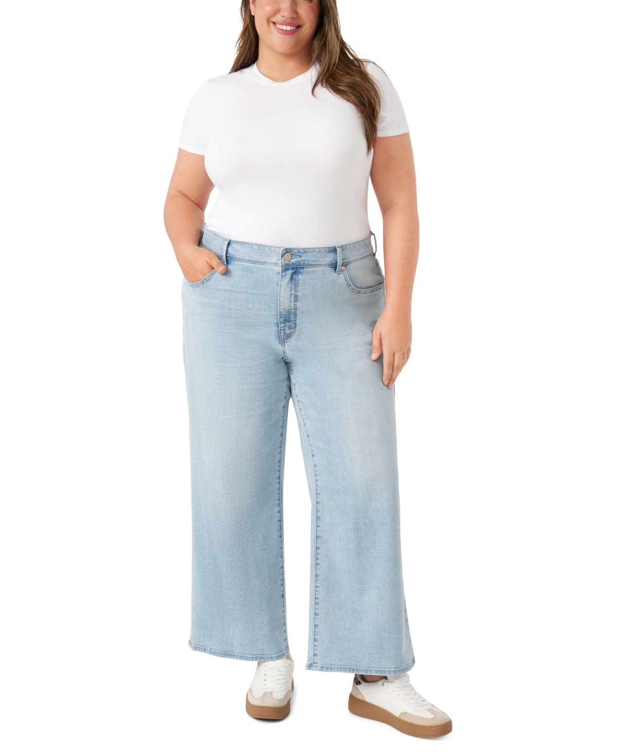 Plus Size Loose Sneaker Jeans - Free Spirit Light Wash