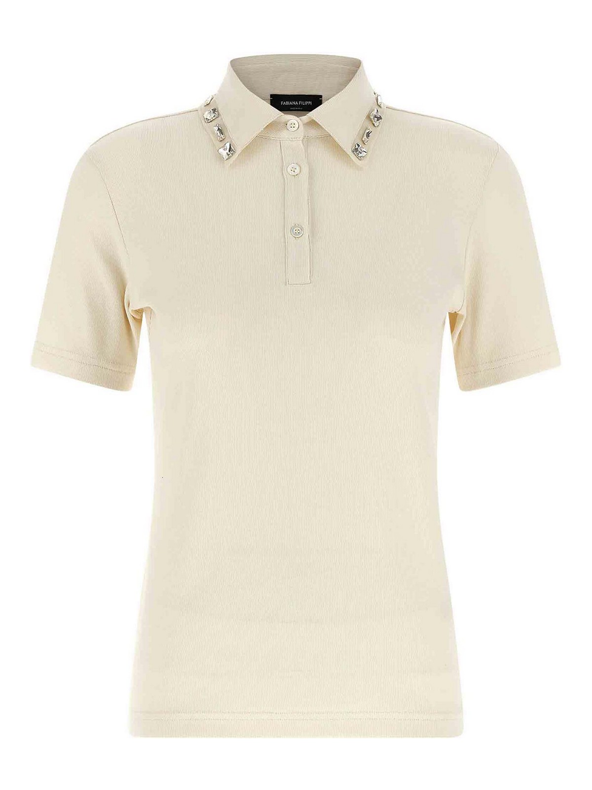 Crystal Collar Polo Shirt