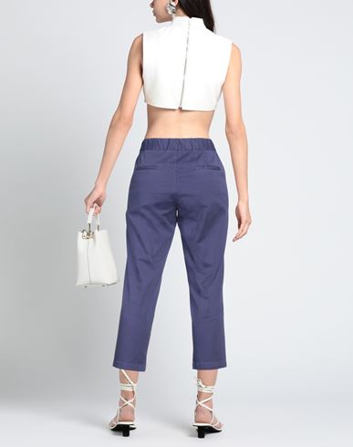 Woman Pants Purple Size 6 Cotton, Elastane