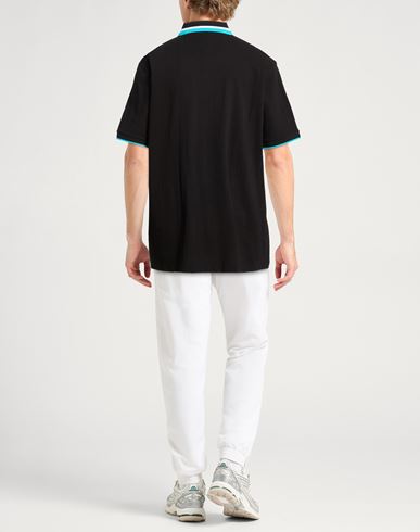Man Polo shirt Black Size 4XL Cotton