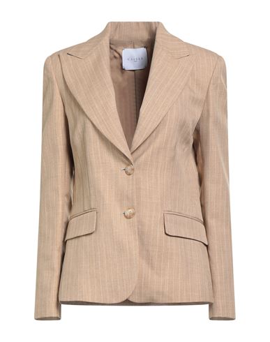 Woman Blazer Sand Size 4 Polyester, Elastane