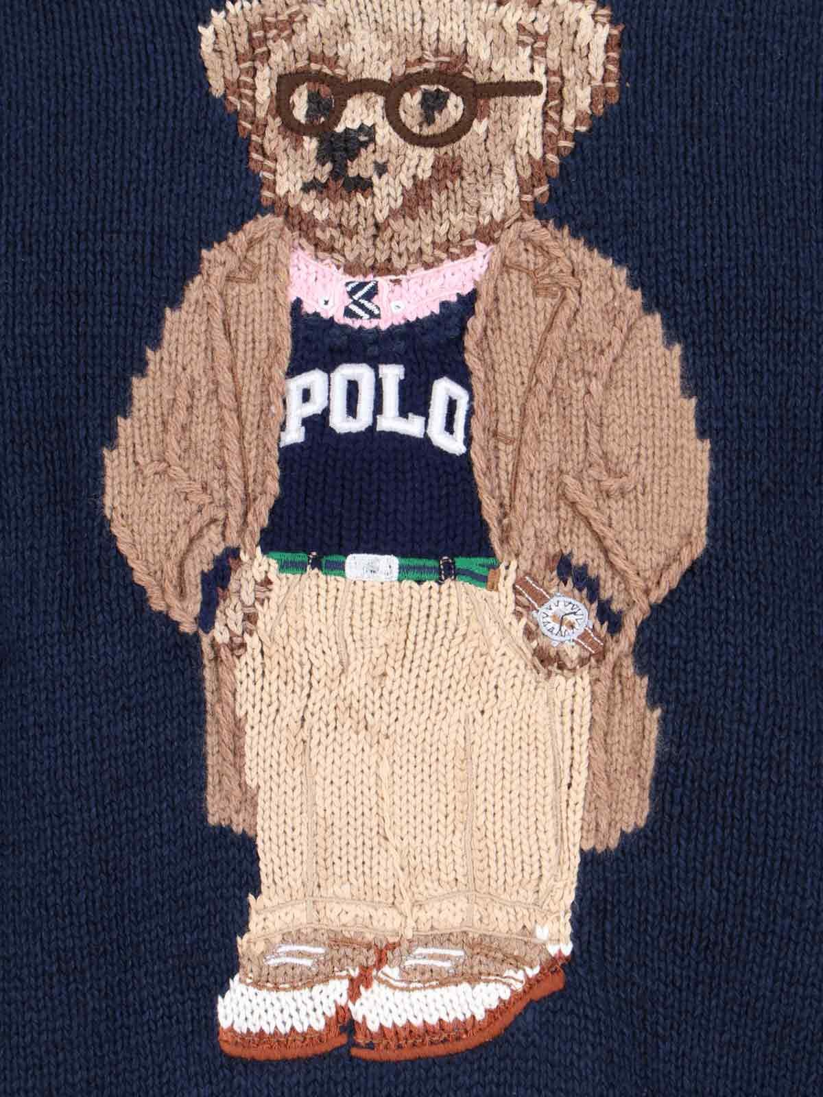 Polo Ralph Lauren 'Polo Bear' Linen And Cotton Sweater
