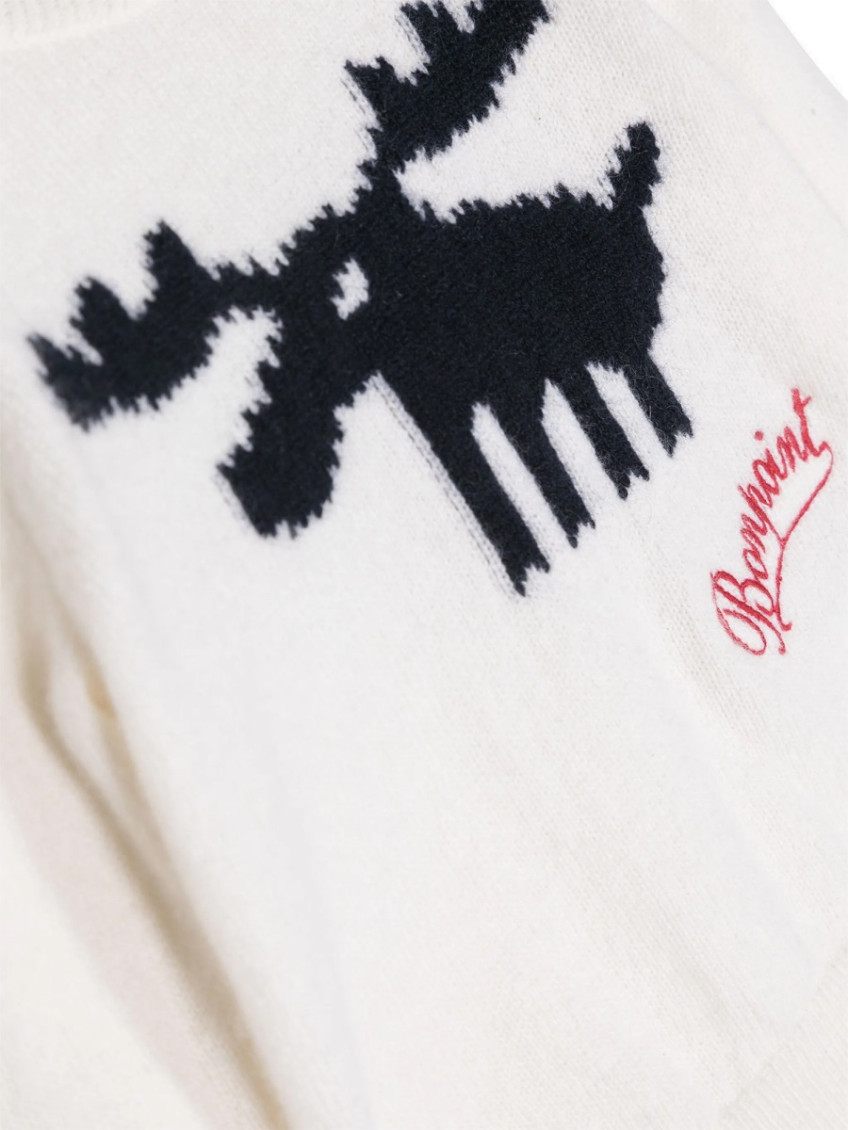 Babies White Graphic Sweater