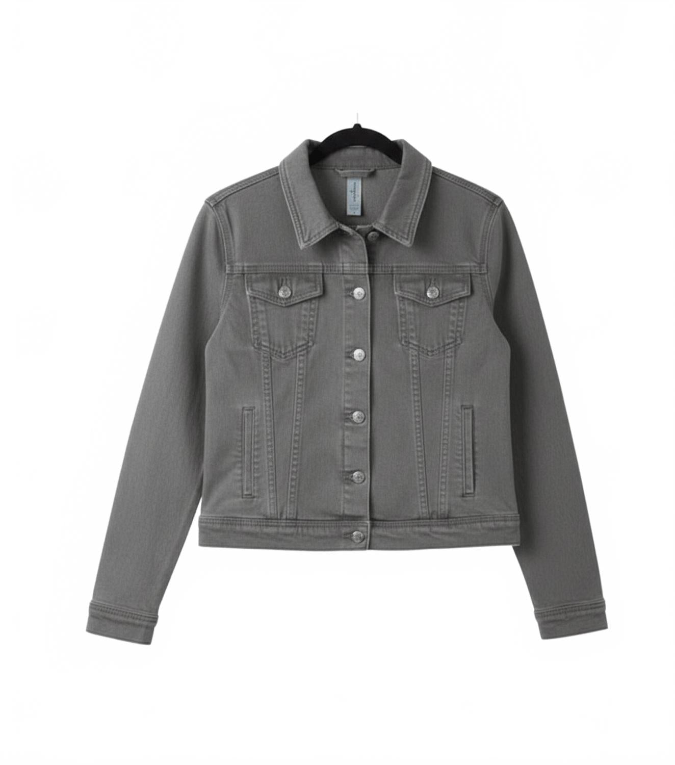 Women's Denim Jacket In Gray