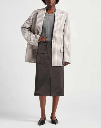 P. a.r. o.s. h. Woman Midi skirt Dark brown Size S Polyester