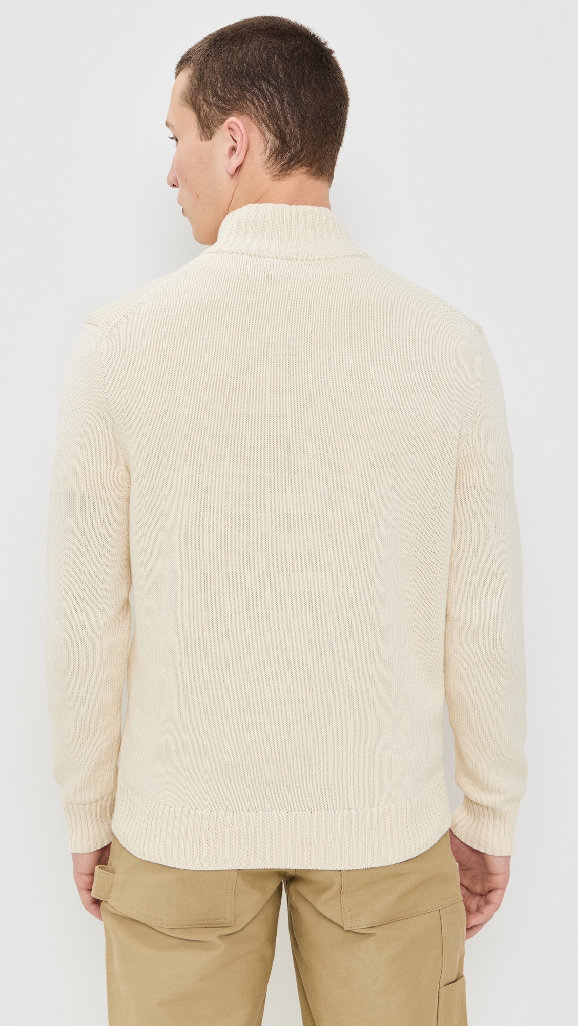 Cotton Half Zip Sweater Andover Cream