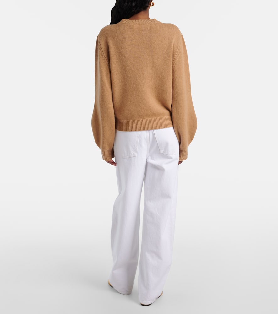 Patch-appliqué cashmere sweater