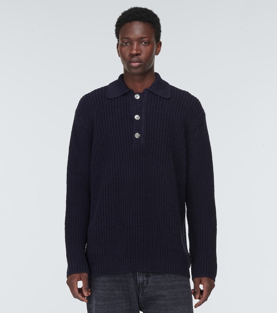 Big Piquet ribbed-knit cotton sweater