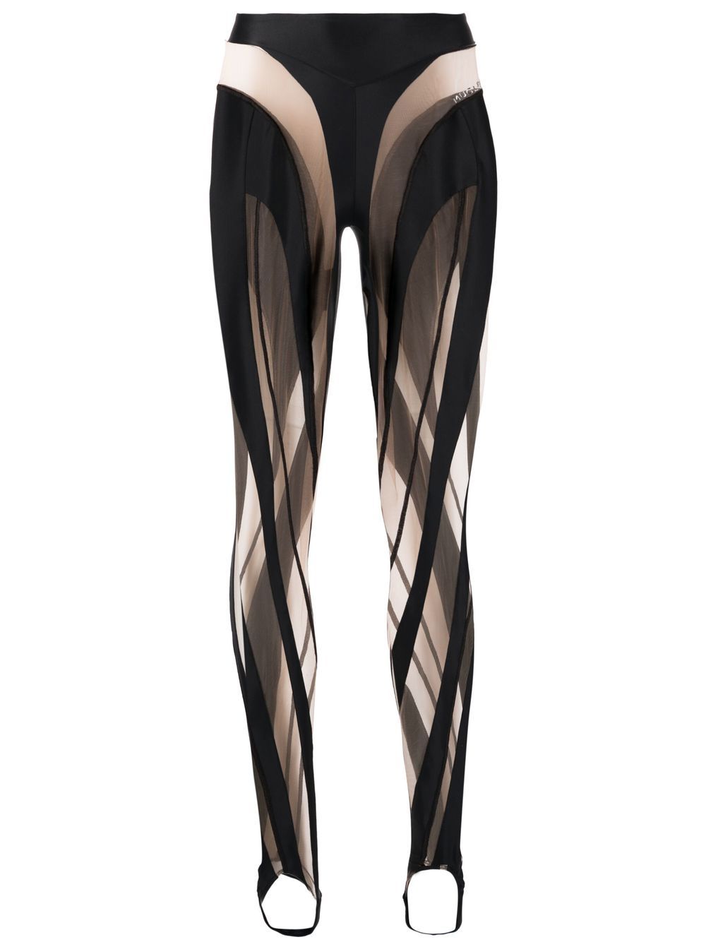 Semi-sheer leggings - Black