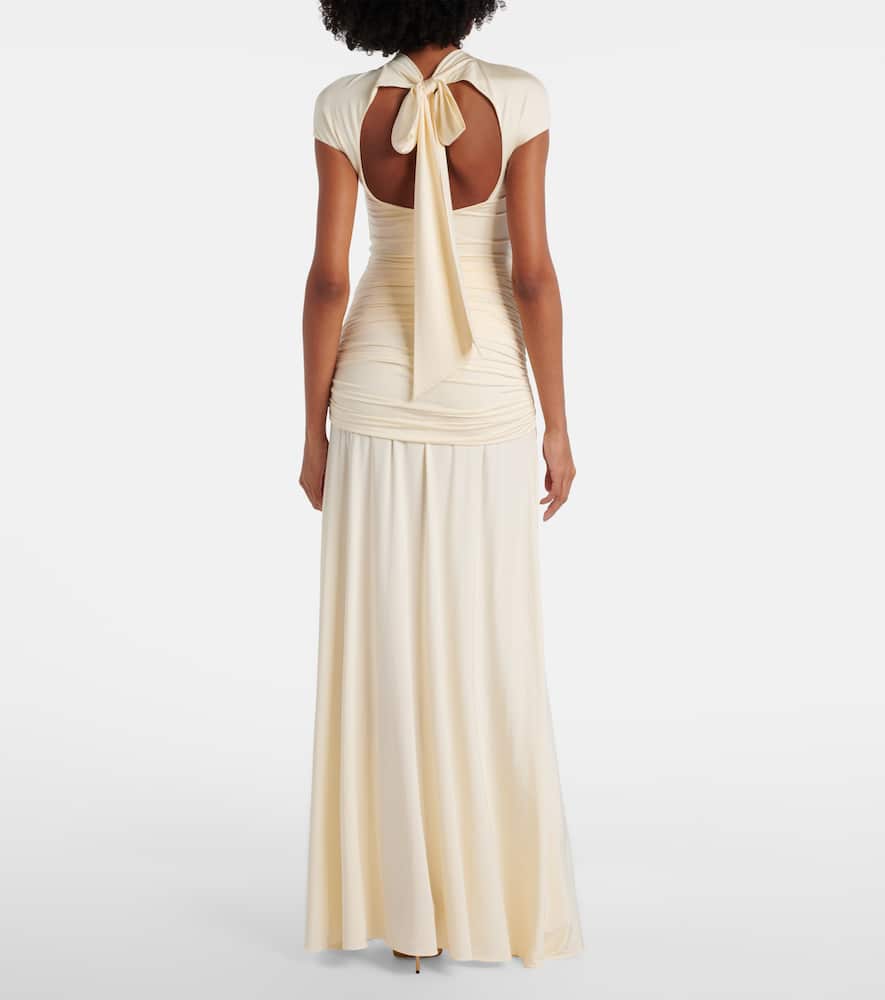 Draped jersey gown