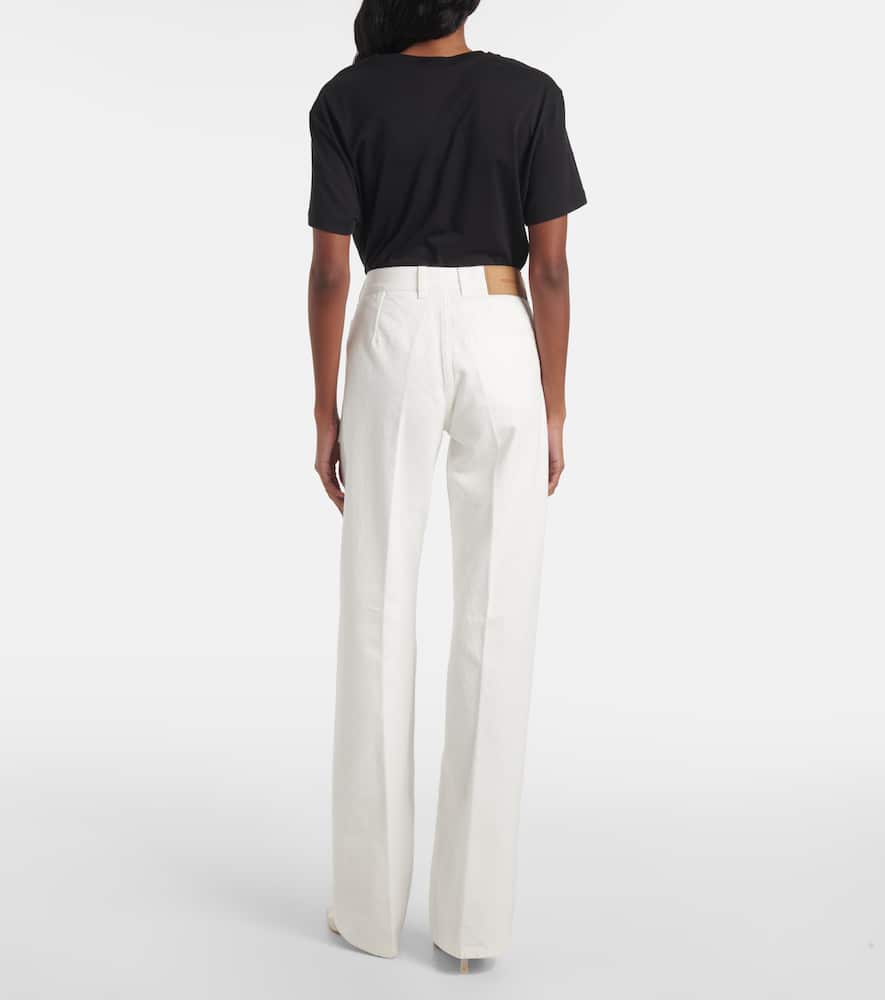 Mid-rise straight jeans